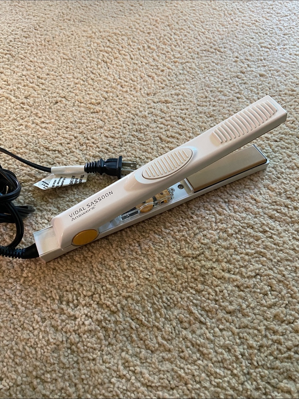 Vidal Sassoon White & Yellow Mini Hair Straightener